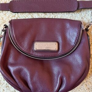 Marc by Marc Jacobs Eggplant Burgundy Leather Crossbody Bag
